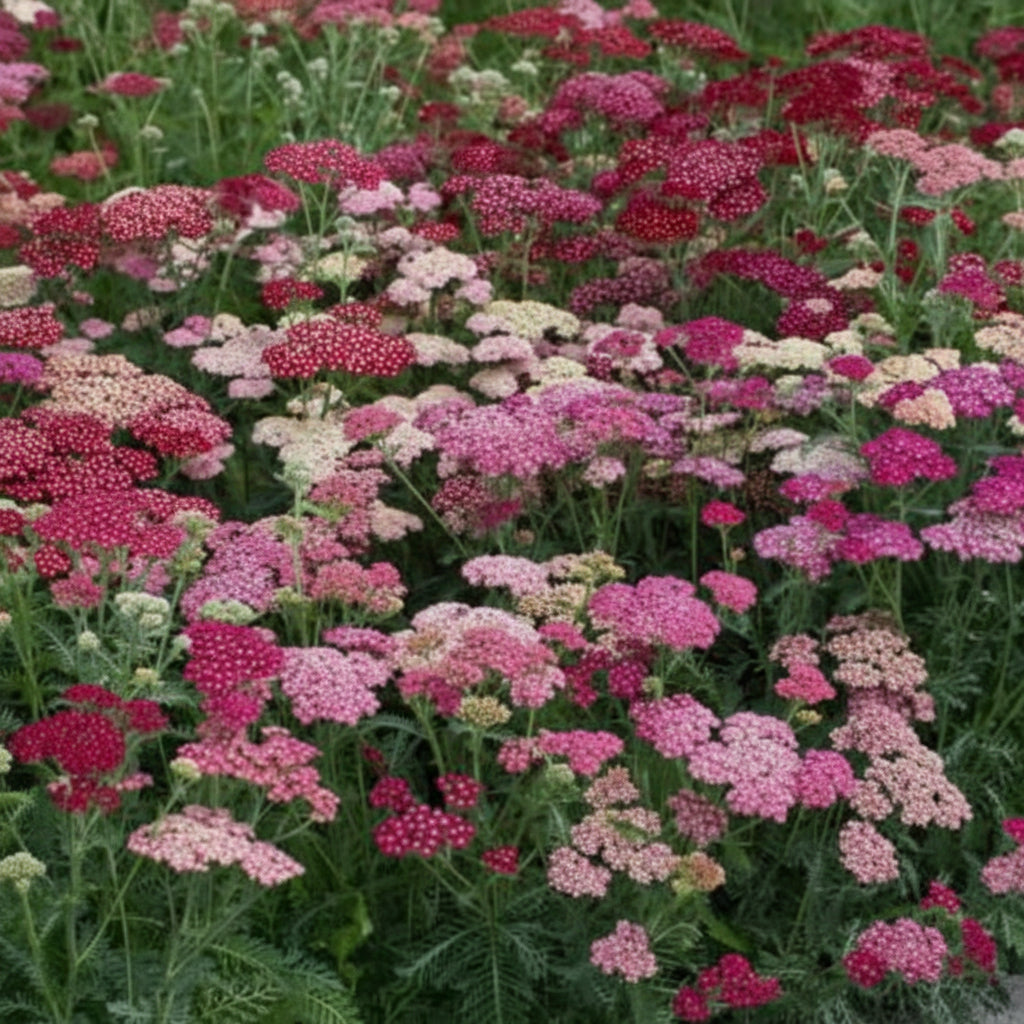 Achillea summer berries in various shades including pink, red, and white.