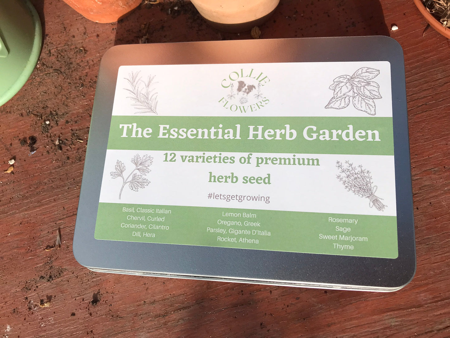 The Essential Herb Garden: Seed Tin